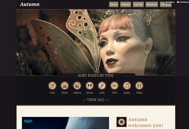 Autumn - Responsive Tumblr Theme