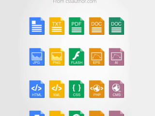 Beautiful Minimal File Type Icons PSD for Free Download