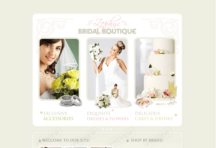 25 Premium Wedding Website Templates for Inspiration 13 Bridal Boutique
