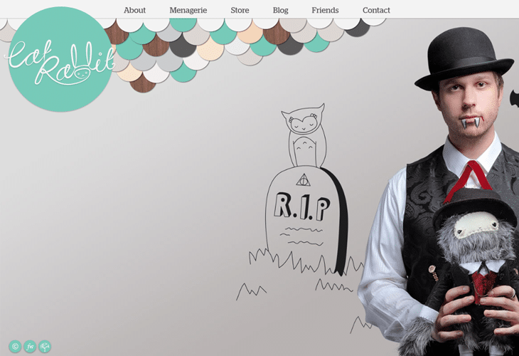 40 Best Examples of Circular Trends in Modern Web Design 18 Cat Rabbit