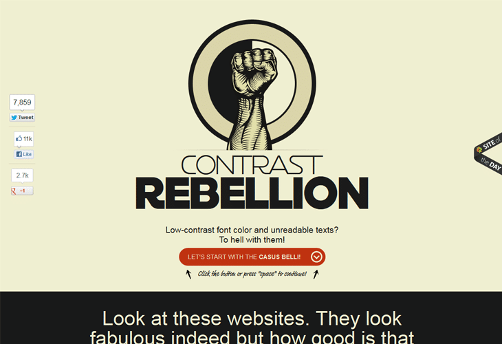 40 Best Examples of Circular Trends in Modern Web Design 6 Contrast Rebellion