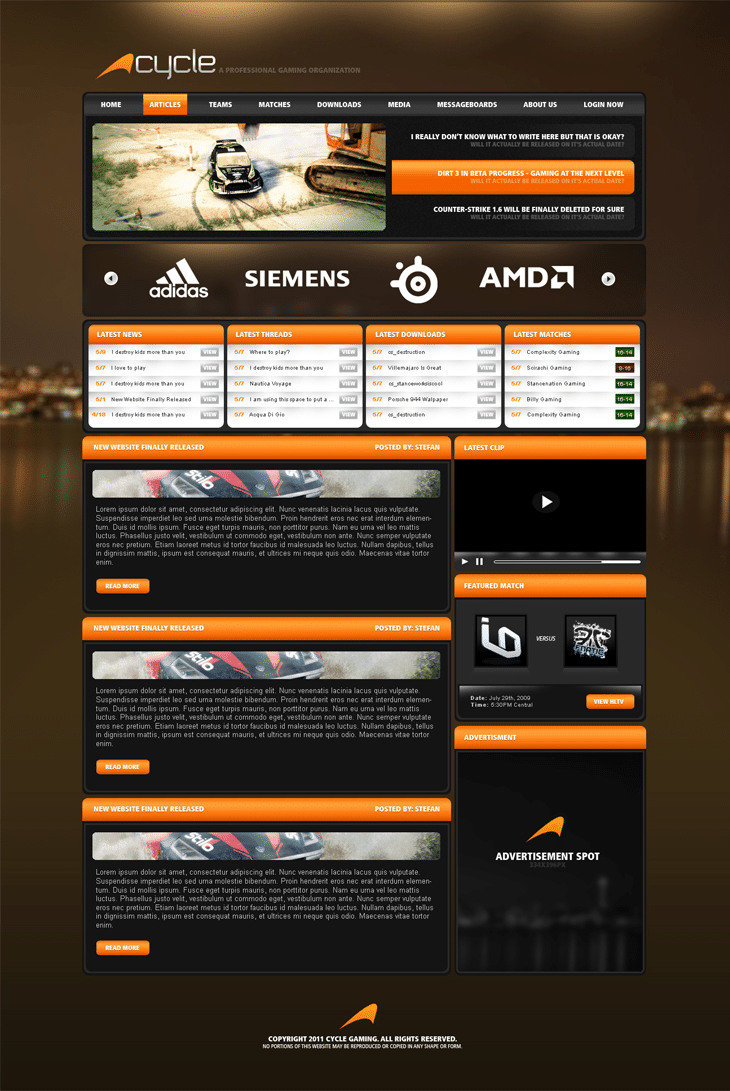 25 Awesome Game Website Designs for Your Inspiration 4 Cycle Gaming Website For Sale