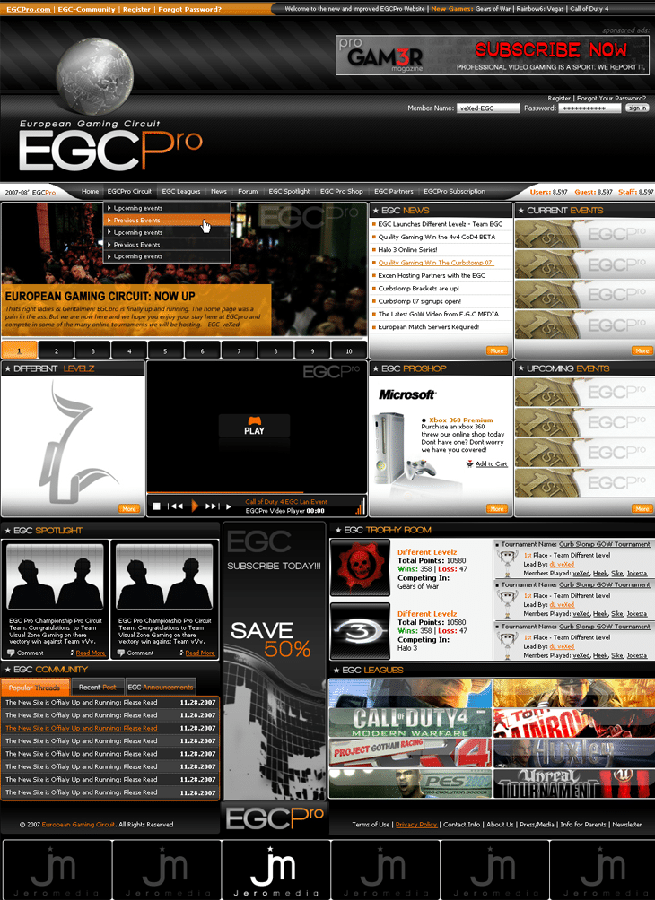 25 Awesome Game Website Designs for Your Inspiration 20 EGC pro WebSite