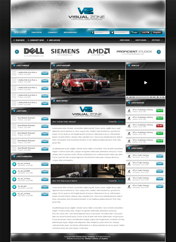 25 Awesome Game Website Designs for Your Inspiration 9 For-Sale Gaming Website