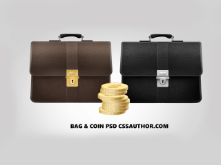 Free Bag and Coins Finance Icons PSD for Free Download