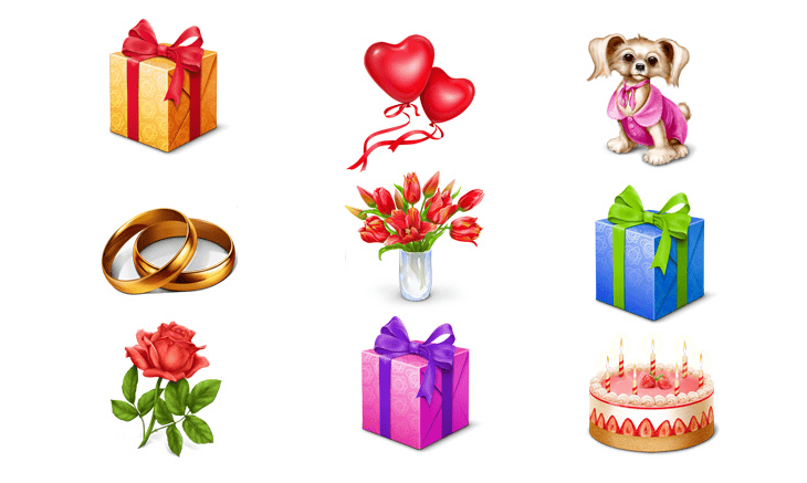 15 Delicious Valentine's Day Icon Set for Inspiration 11 Free Gift Icons
