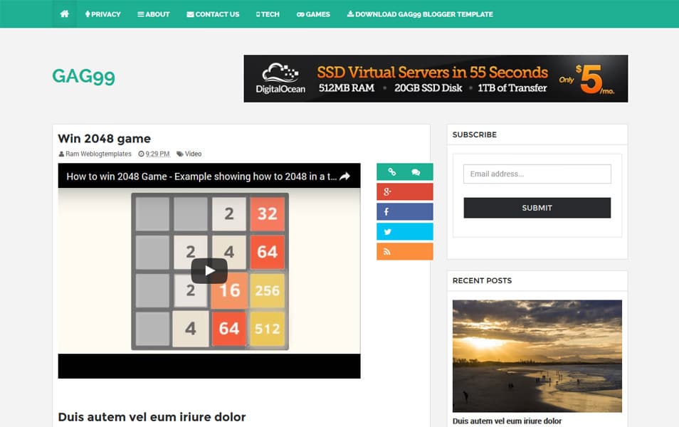 40+ Latest Free Gallery Style Blogger Templates 2022 40 GAG99 Responsive Gallery Blogger Template