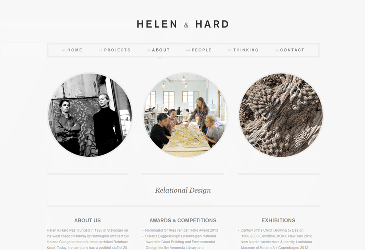 40 Best Examples of Circular Trends in Modern Web Design 23 Helen & Hard