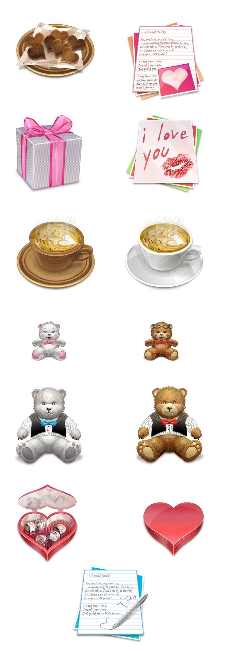 15 Delicious Valentine's Day Icon Set for Inspiration 6 'I Love You' Icon Set