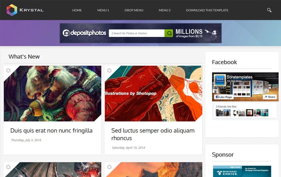 40+ Latest Free Gallery Style Blogger Templates 2022 30 Krystal Responsive Blogger Template