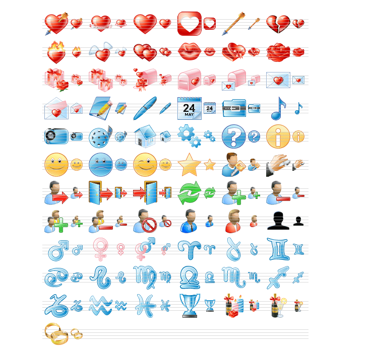 15 Delicious Valentine's Day Icon Set for Inspiration 9 Love Icon Set