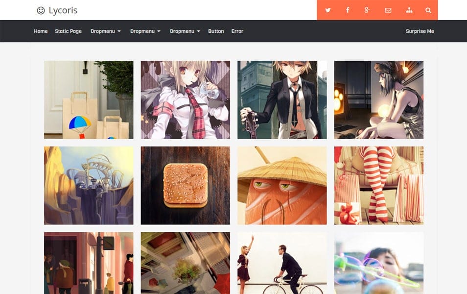 40+ Latest Free Gallery Style Blogger Templates 2022 33 Lycoris Responsive Gallery Blogger Template