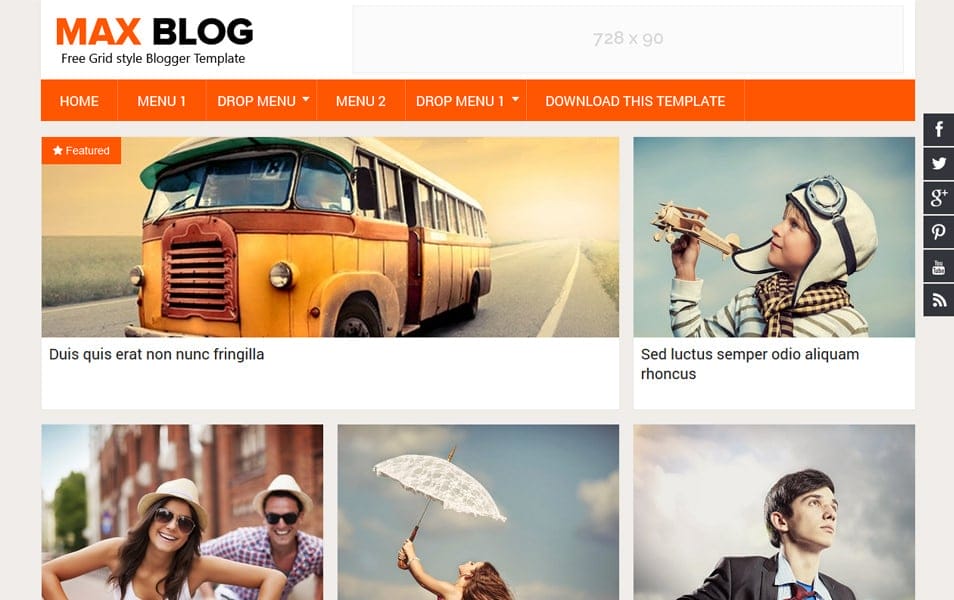 40+ Latest Free Gallery Style Blogger Templates 2022 29 Max Blog Responsive Blogger Template