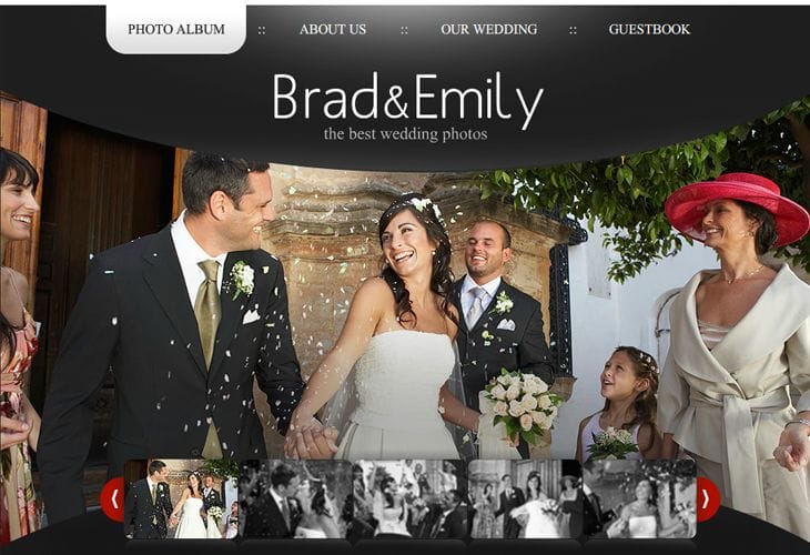 25 Premium Wedding Website Templates for Inspiration 12 Photo Album
