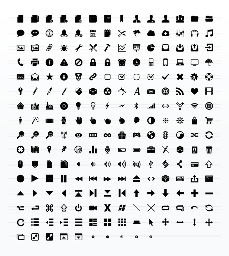 Pictograms Glyphs Icon Set