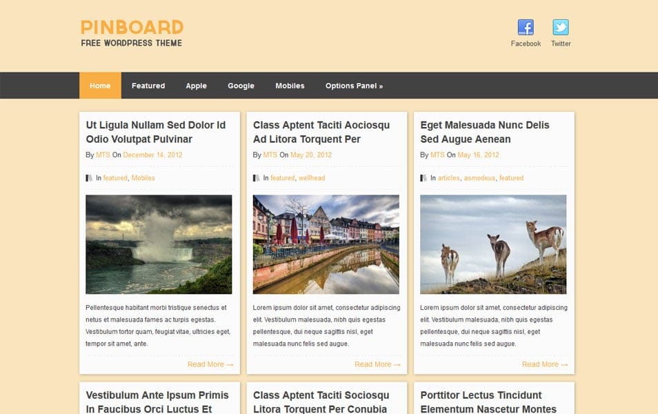 Pinboard WordPress Theme