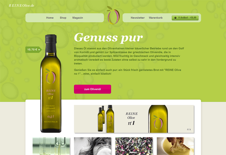 20 Awesome Green Color Website Designs for your Inspiration 10 REINEOlive.de