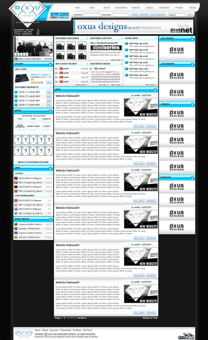 25 Awesome Game Website Designs for Your Inspiration 19 REVOLTADOS eSports Website
