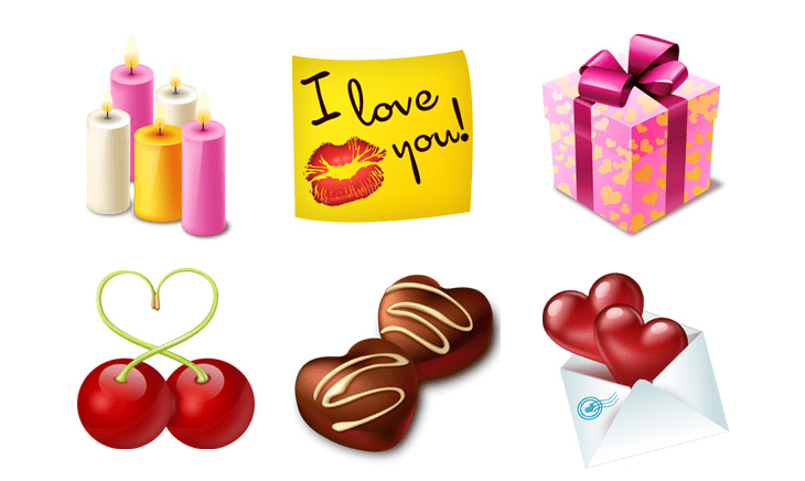 15 Delicious Valentine's Day Icon Set for Inspiration 1 St. Valentines Icon Set