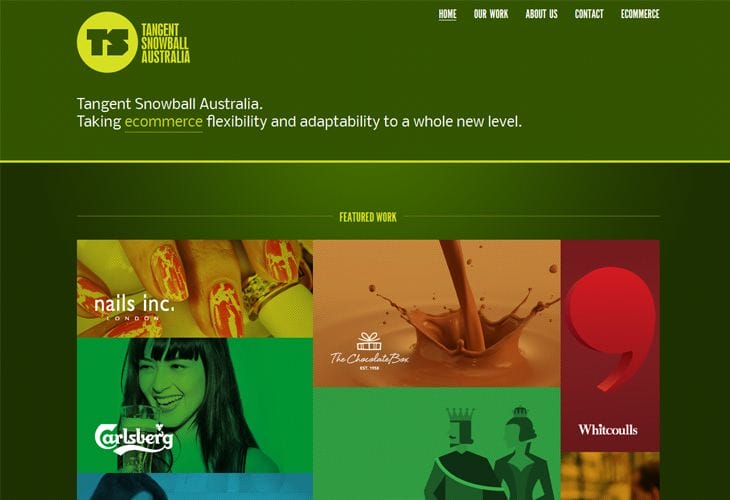 20 Awesome Green Color Website Designs for your Inspiration 8 Tangent Snowball Australia