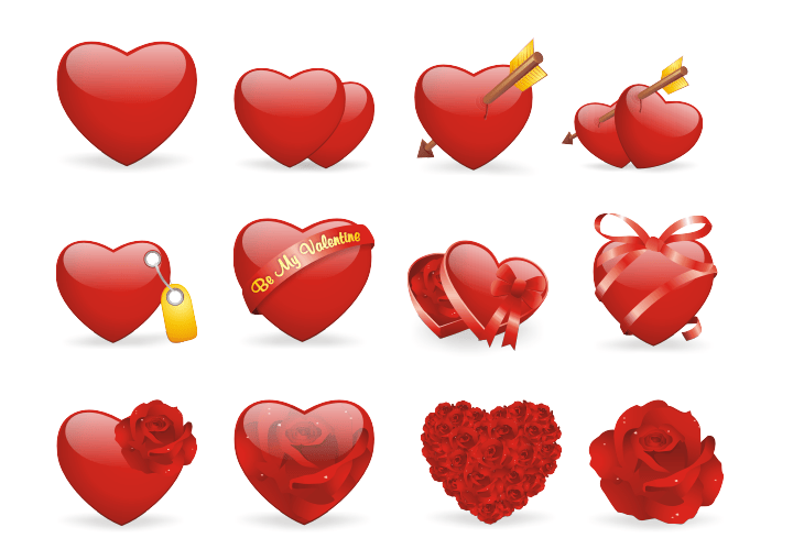 15 Delicious Valentine's Day Icon Set for Inspiration 10 Valentine Love Icon Set
