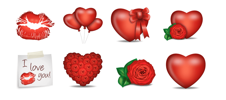 15 Delicious Valentine's Day Icon Set for Inspiration 7 Valentines Icon Set