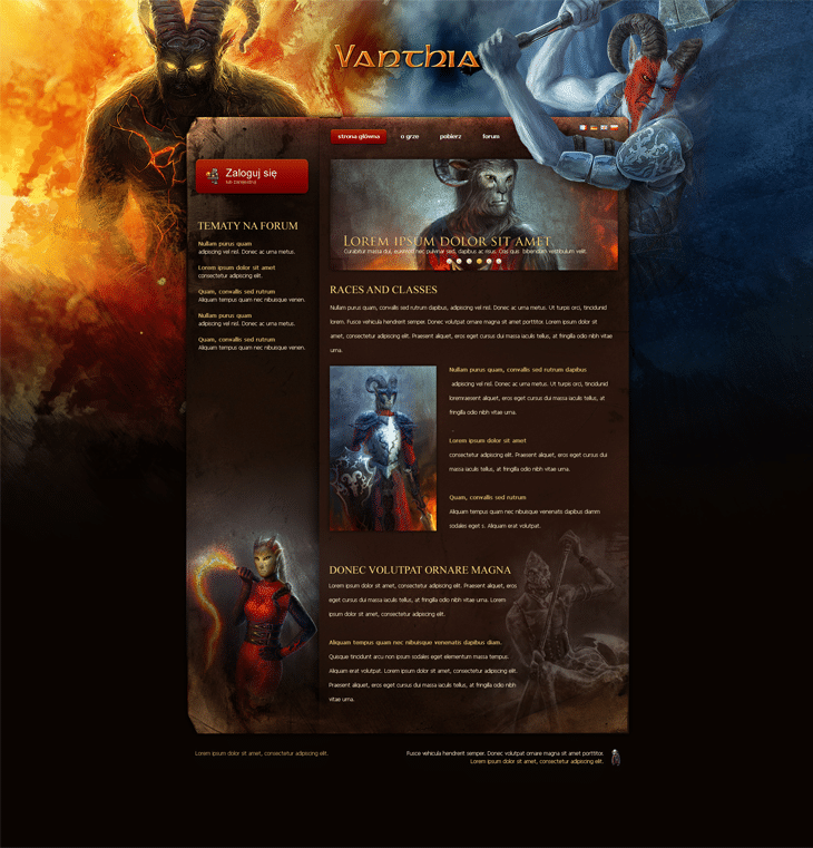 25 Awesome Game Website Designs for Your Inspiration 5 Vanthia Game