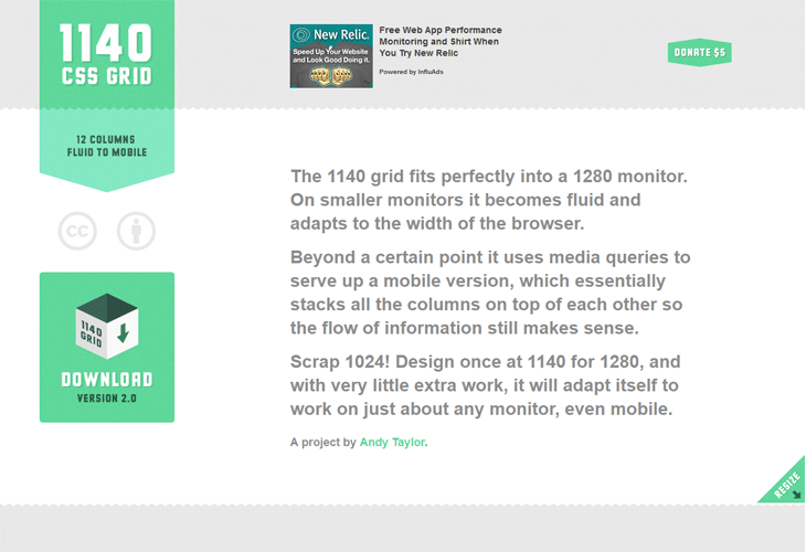 1140px CSS Grid System