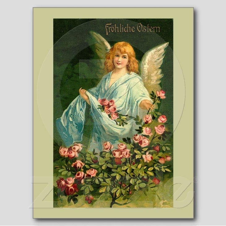 30 Beautiful Vintage Easter Greetings Cards and Postcard 21 Beautiful German Vintage Easter Angel Postcards