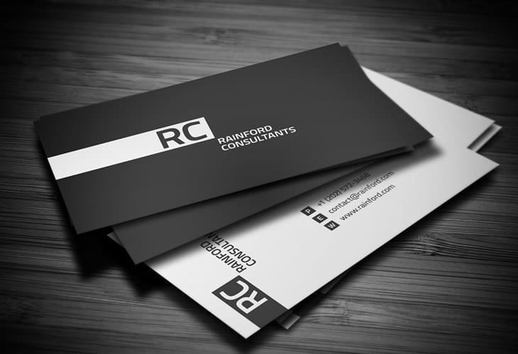 Black and White Business Card Business Card Design Templates