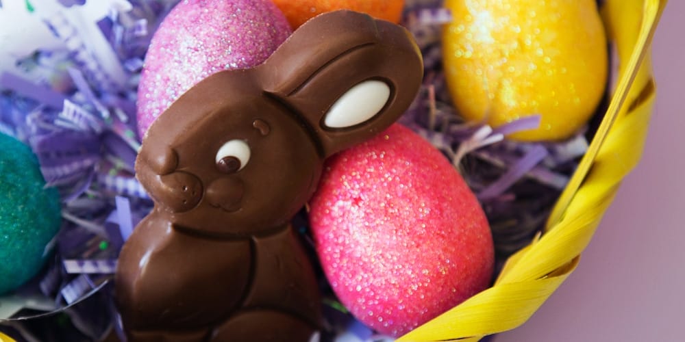 50 Beautiful Easter Wallpapers 34 Chocolate Bunny Basket Photo