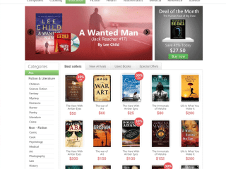 E commerce Template PSD for Online Bookstore