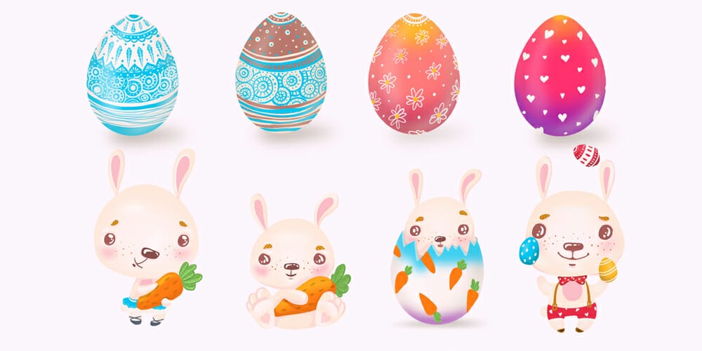 Easter Eggs and Rabbits