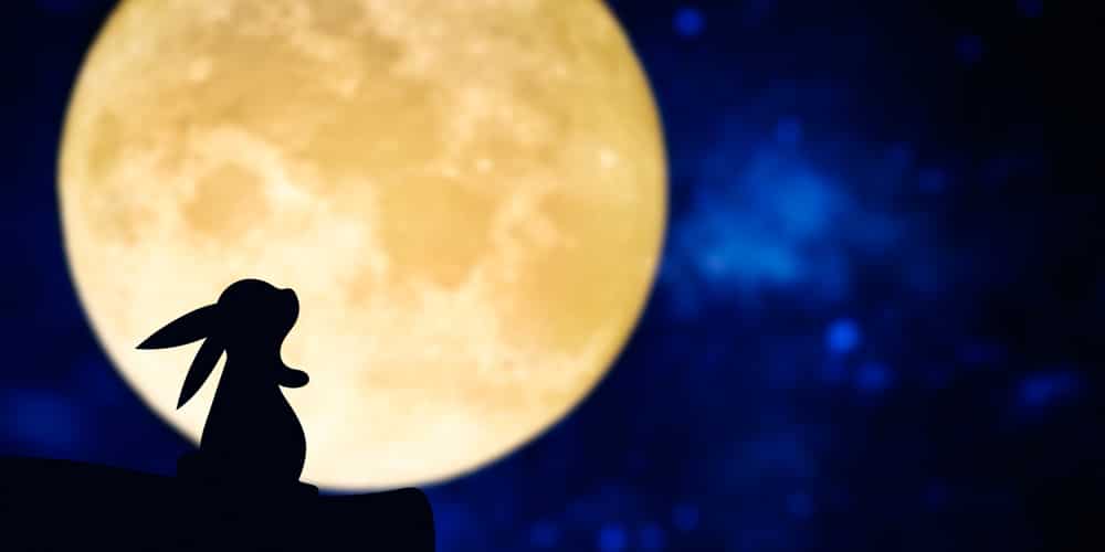 50 Beautiful Easter Wallpapers 50 Easter bunny silhouette over a full moon