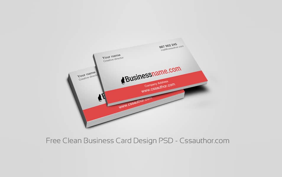 Download Free Business Card Templates PSD 6 Free Clean Business Card Design PSD