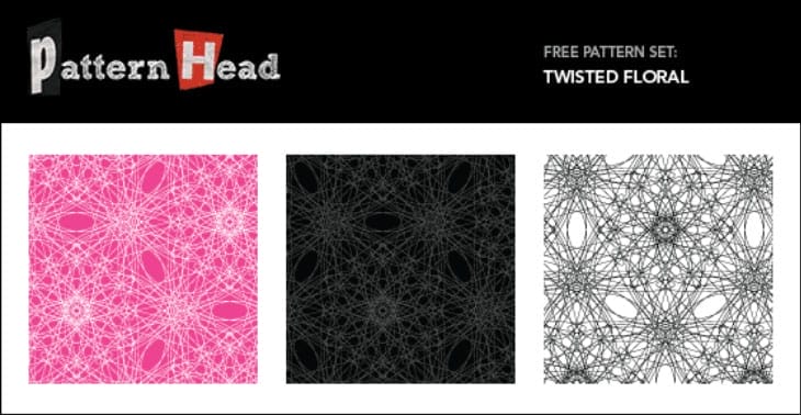 Free Seamless Vector Patterns – Twisted Floral