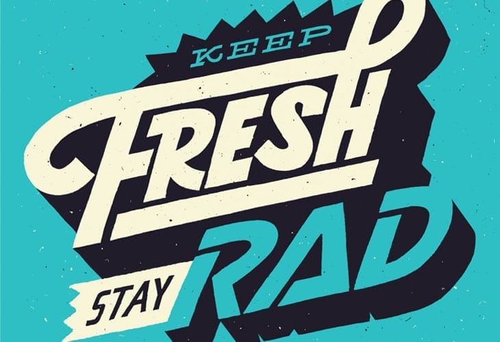 Fresh-Stay-Rad Typography Design