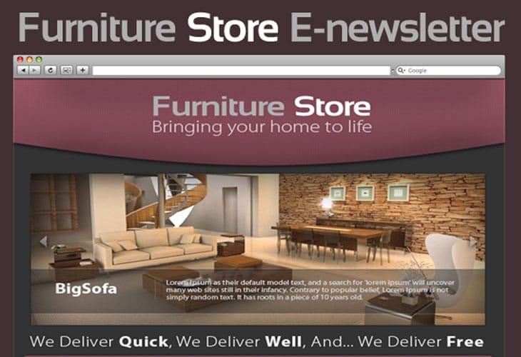 Furniture-Store-E-newsletter Email Newsletter Designs