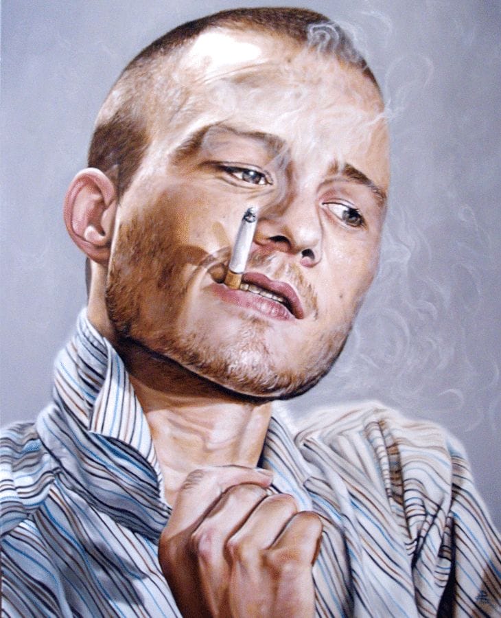 20 Explosive Colorful Oil Painting Portraits 10 Heath Ledger