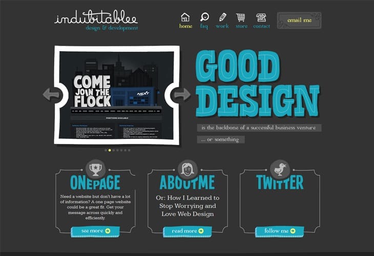 30 Beautiful Creative Uses of Typography in Web Design 1 Indubitablee