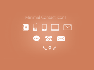 Minimal Contact Icons PSD for Free Download