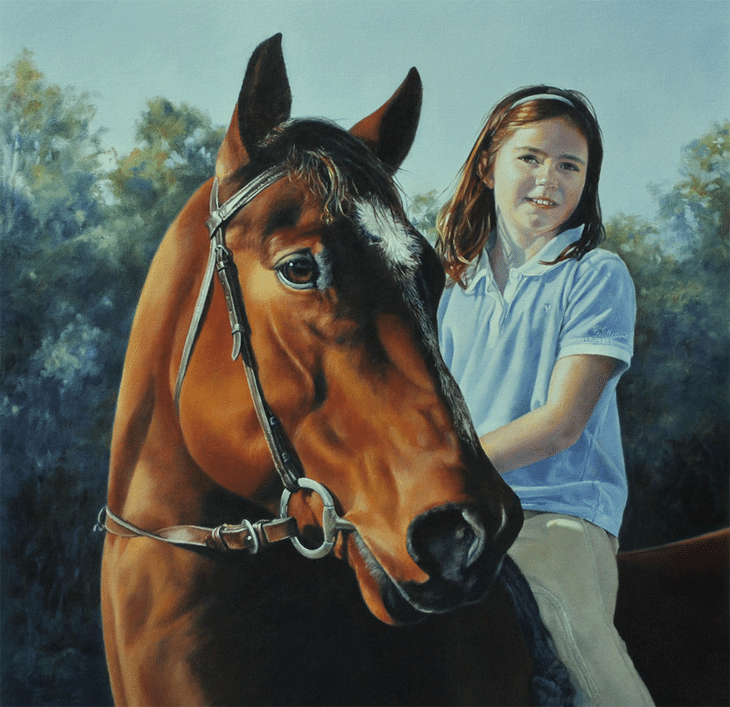 Tabby and Teddy - Oil Painting