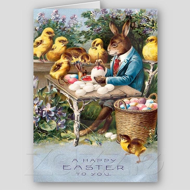 30 Beautiful Vintage Easter Greetings Cards and Postcard 10 Vintage Easter Bunny Card