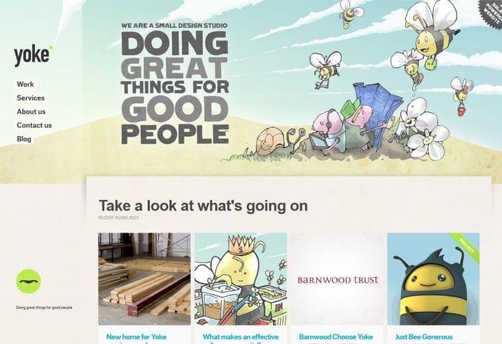 20 Beautiful Hand Drawn Website Designs For Your Inspiration 8 Yoke Bristol