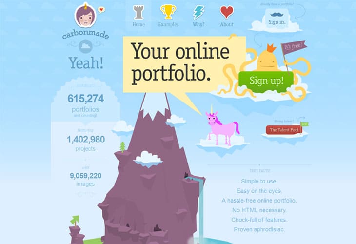 carbonmade Typography In Web Design