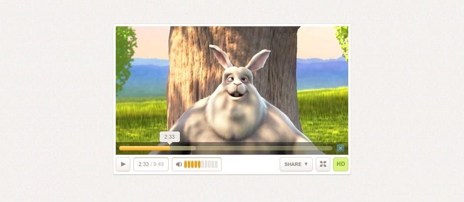 A Free Custom Video Player Design PSD
