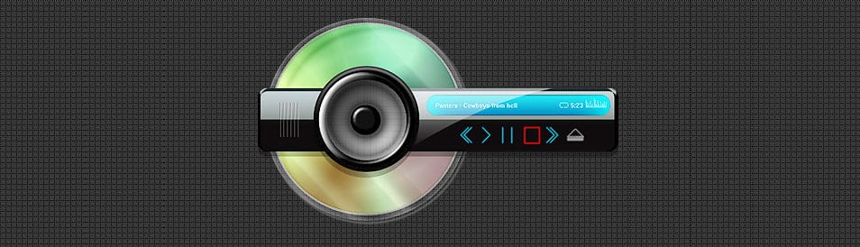 Abstract PSD skin for mp3 player