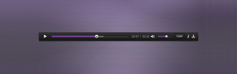 175+ Free Music Player UI PSD Templates 95 Audio Player PSD