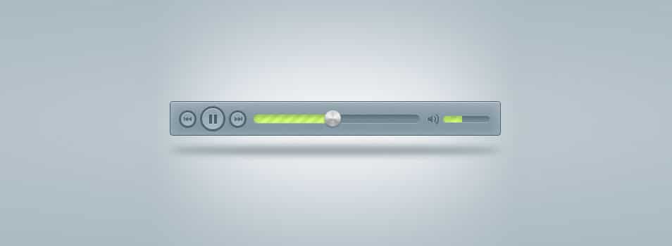 175+ Free Music Player UI PSD Templates 41 Blue Mp3 Player(PSD)