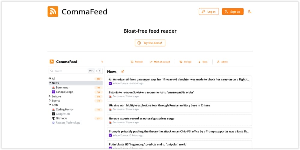 Best Google Reader Alternatives 9 CommaFeed